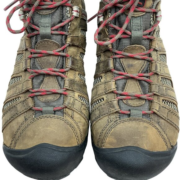 Keen Voyageur Mid Leather Mesh Waterproof Hiking Boots Mens 11 Brown main image 10
